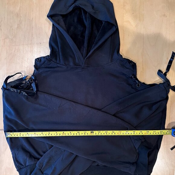 Cat Ear Hoodie Off Shoulder Crop Top Long Sleeve Pullover Sweatshirt ASIAN SIZE - Picture 12 of 16